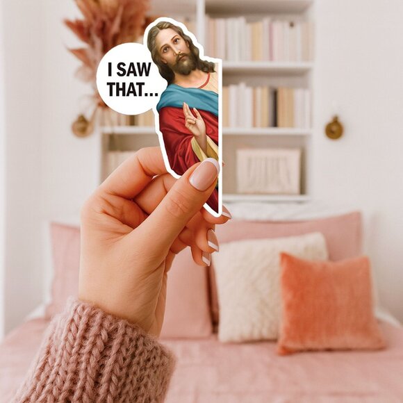 Christian Jesus Christmas Sticker For Laptops iPhone notebook suitcase - Picture 2 of 6